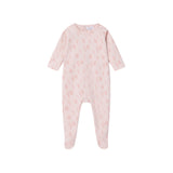 Oubon All Over Bunny Print Footie - Pink