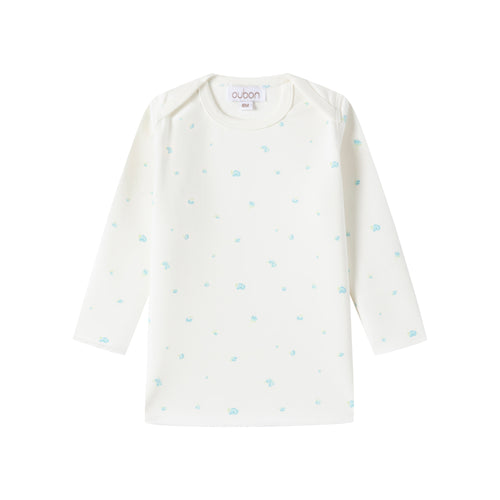 Oubon Boys Rose Blue Floral Two Piece Set And Bonnet