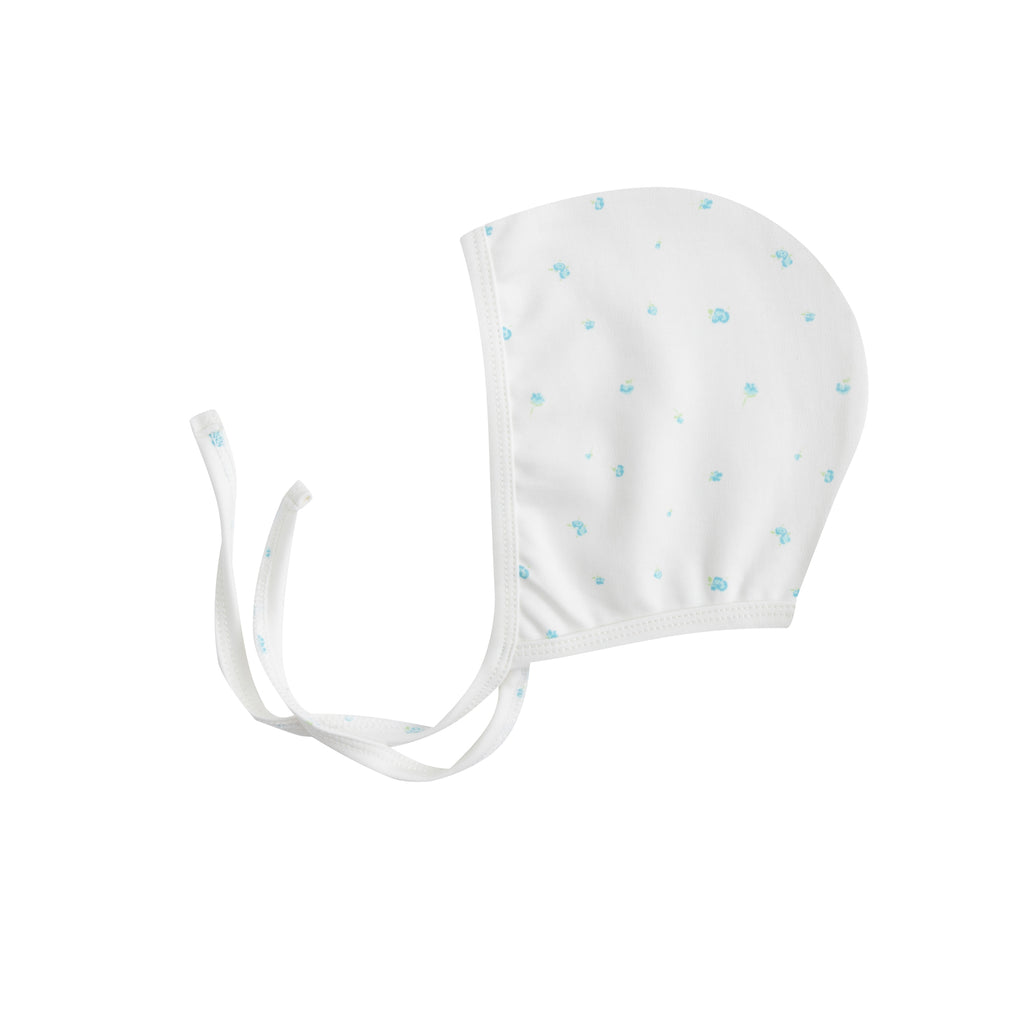 Oubon Boys Rose Blue Floral Two Piece Set And Bonnet