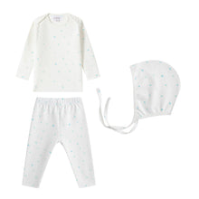 Load image into Gallery viewer, Oubon Boys Rose Blue Floral Two Piece Set And Bonnet