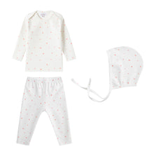 Load image into Gallery viewer, Oubon Girls Rose Pink Floral Two Piece Set And Bonnet