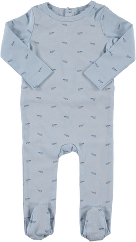 Bonjoy Paper Plane Stretchie - Baby Blue (RUNS SMALL)