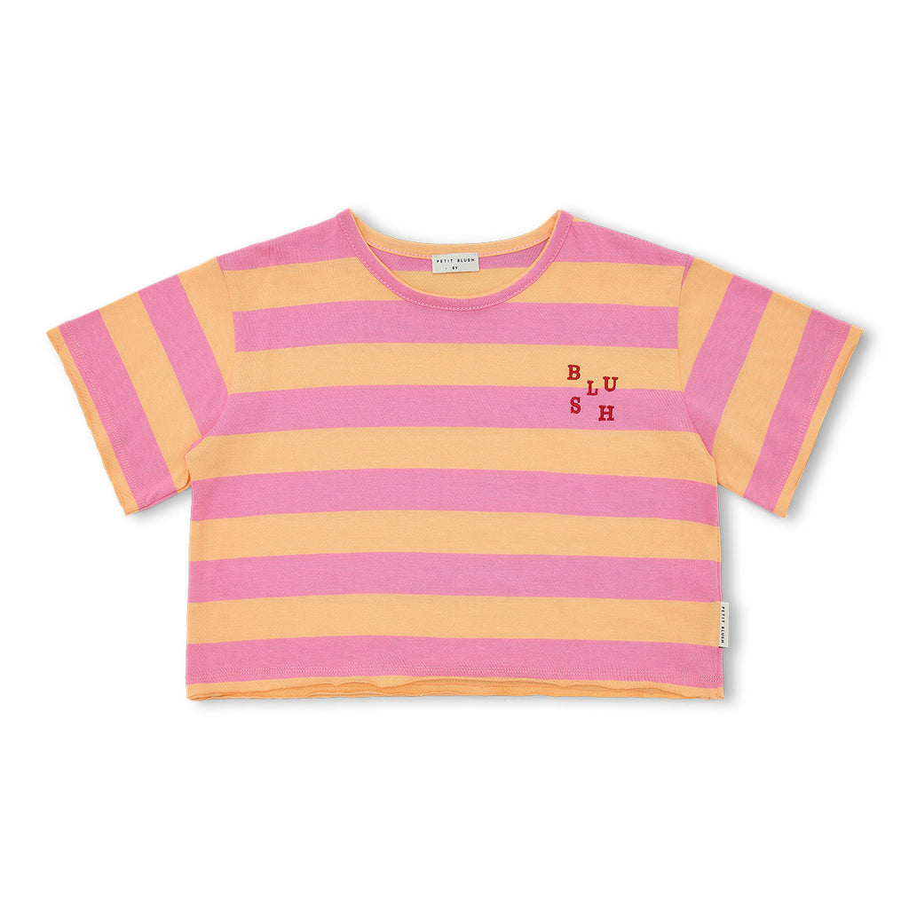 Petit Blush Stripe T-shirt - Cashmere Rose/Peach Cobbler