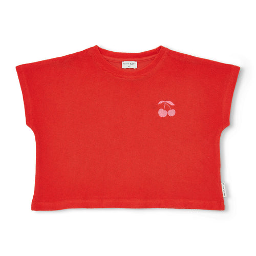 Petit Blush Cherry Towel Top - Grenadine
