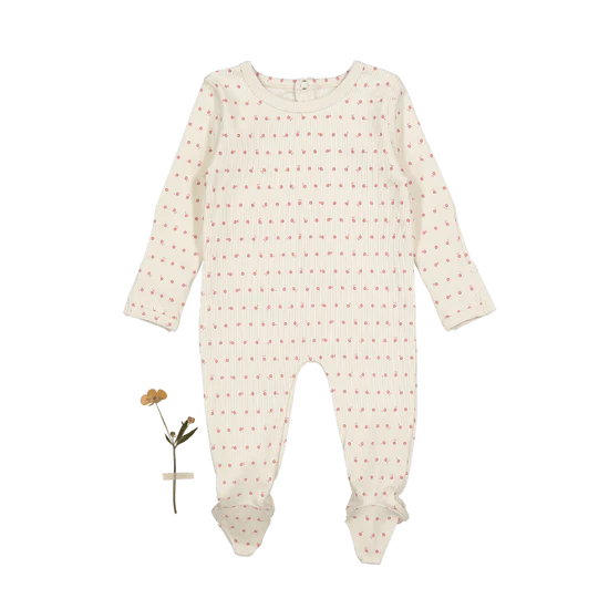 Lovely Littles Printed Footie - Mia Pink