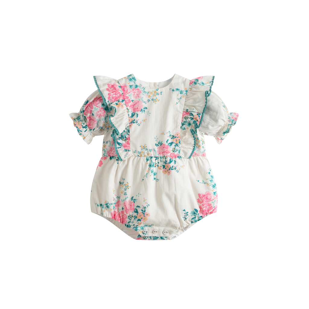 Cera Una Volta Nina Romper - Pink Roses
