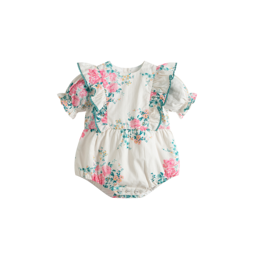 Cera Una Volta Nina Romper - Pink Roses