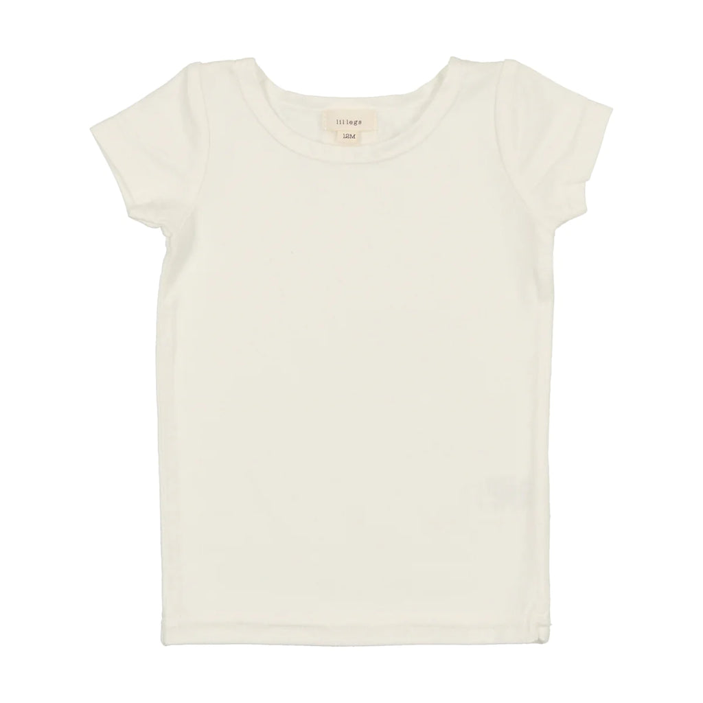 Lil Legs Bamboo Tee Short Sleeve - Winter White