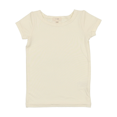 Lil Legs Bamboo Tee Short Sleeve - Cream
