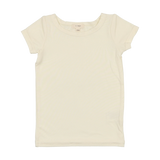 Lil Legs Bamboo Tee Short Sleeve - Cream