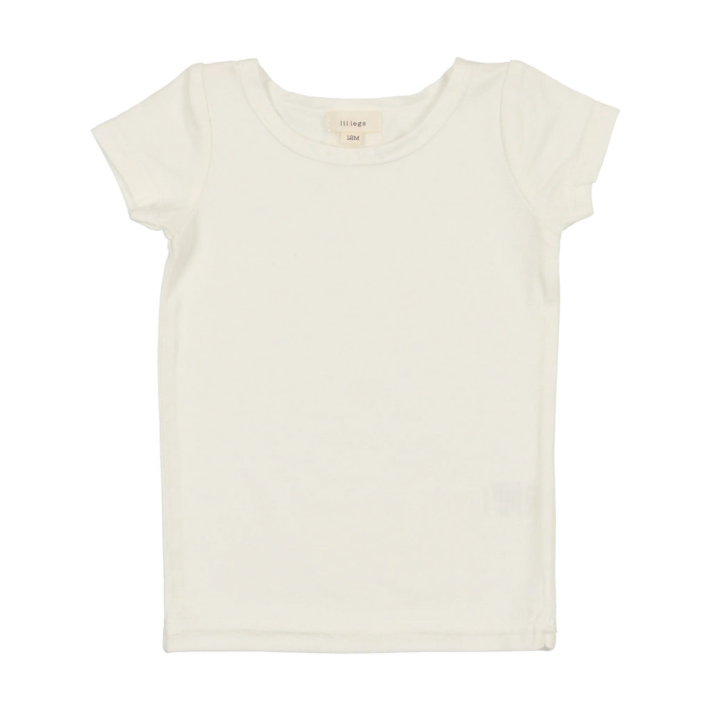 Lil Legs Bamboo Tee Short Sleeve - Off White