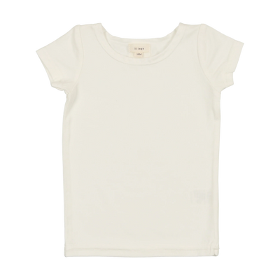 Lil Legs Bamboo Tee Short Sleeve - Off White