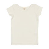 Lil Legs Bamboo Tee Short Sleeve - Off White