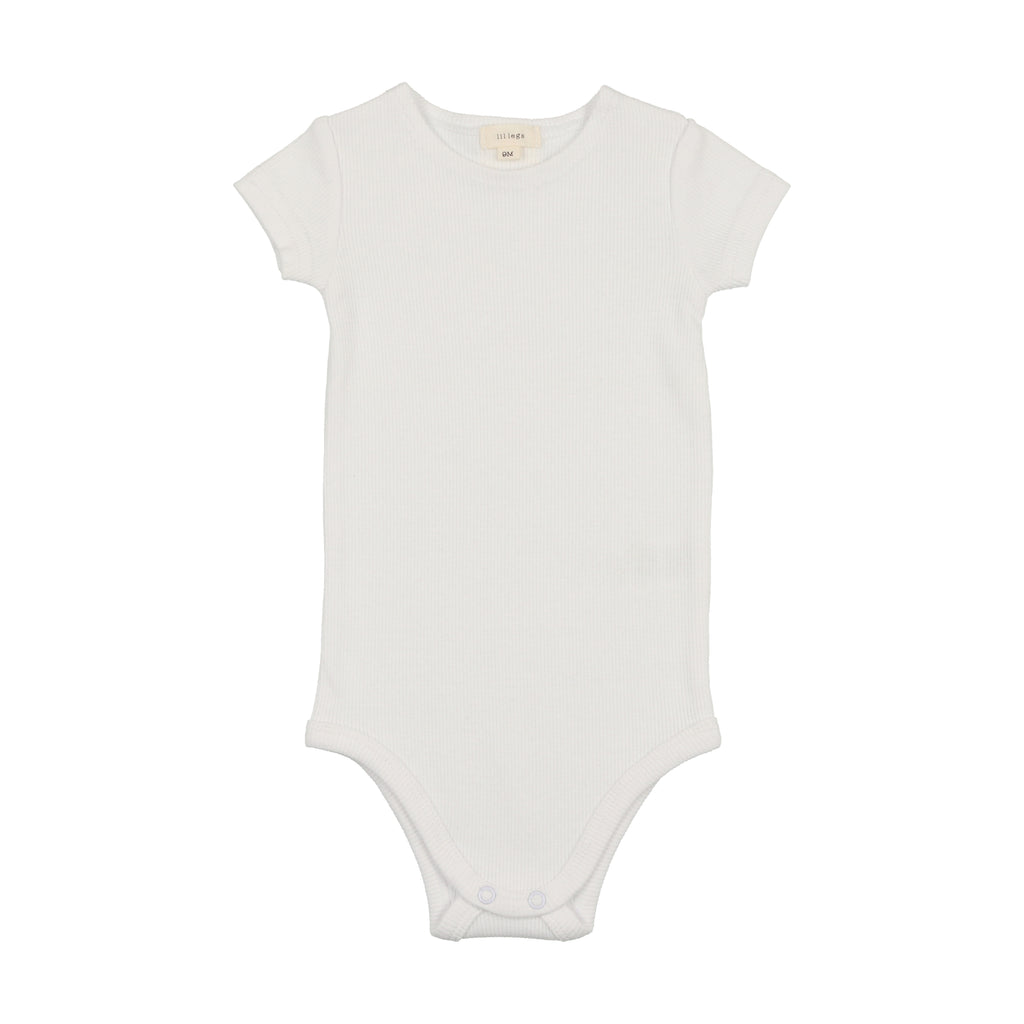 Lil legs Short Sleeve Onesie - Pure White