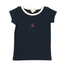 Load image into Gallery viewer, Lil Legs Short Sleeve Tee - Navy/Cherry