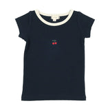 Lil Legs Short Sleeve Tee - Navy/Cherry