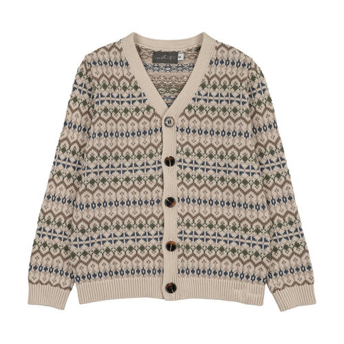 Sweet Threads Cinder Meadow Cardigan - Cream Patterned