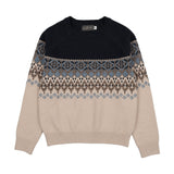 Sweet Threads Mountain Heirloom Crew Sweater - Navy Blue