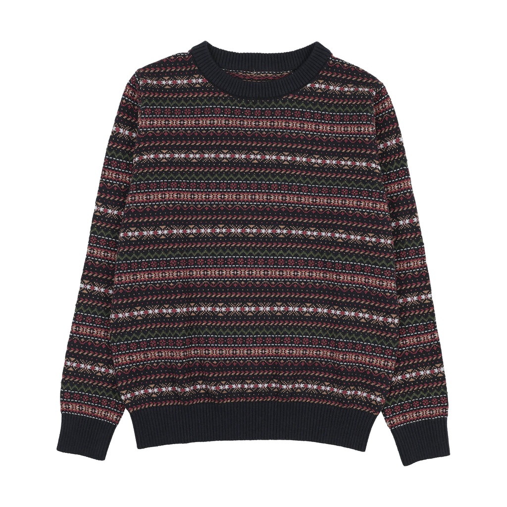 Sweet Threads Everest Pattern Crew Sweater - Printed