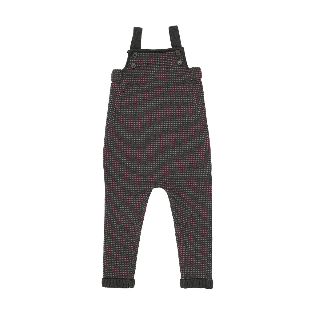Sweet Threads Duskwild Long Romper - Plum/Grey Patterned
