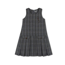Load image into Gallery viewer, Sweet Threads Charcoal Plaid Jumper Dress - Grey