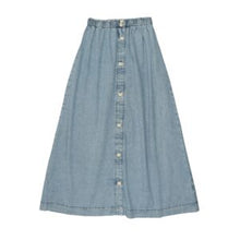 Load image into Gallery viewer, Lil Legs Stonewash Button Down Skirt - Long