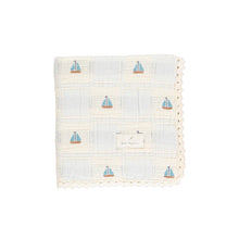 Load image into Gallery viewer, Bebe Organic Atlantic Boat Patchwork Blanket - Blue