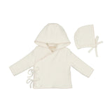 Mon Tresor Scallop Wrap Jacket & Hat - Pink