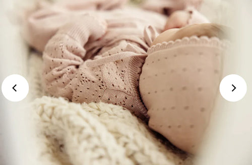 Lil Leg Dotted Knit Footie 4PC Layette Set - Pink