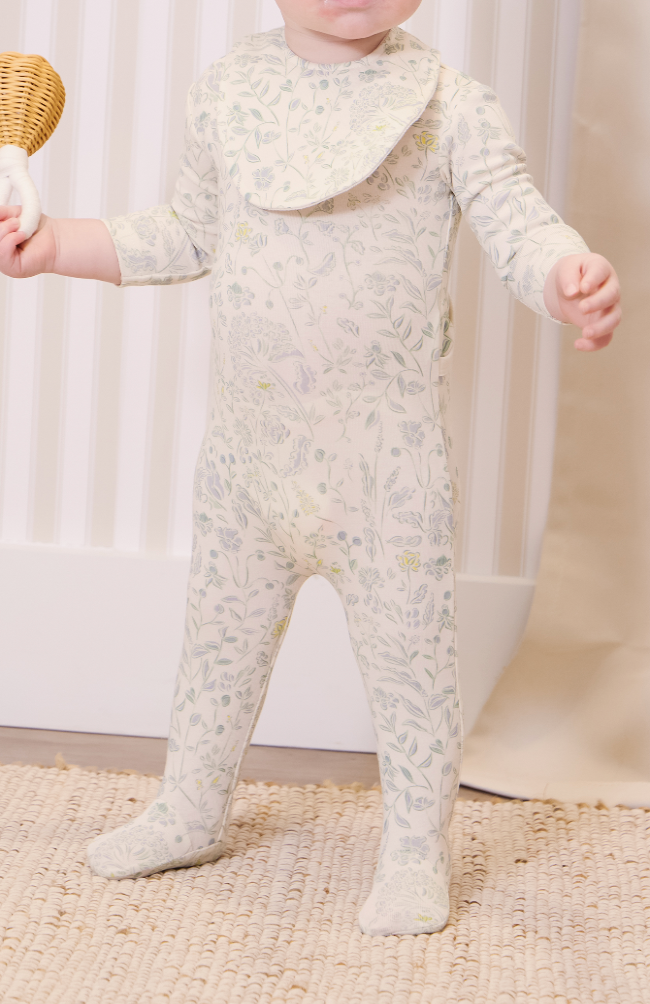 Kipp Baby Sprout Footie And Hat - Blue