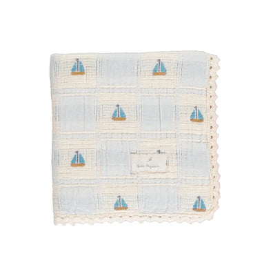 Bebe Organic Sailor Patchwork Blanket - Atlantic Boat