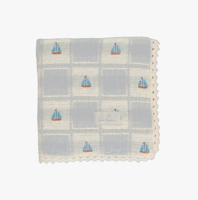Bebe Organic Sailor Special Patchwork Blanket - Atlantic Boat