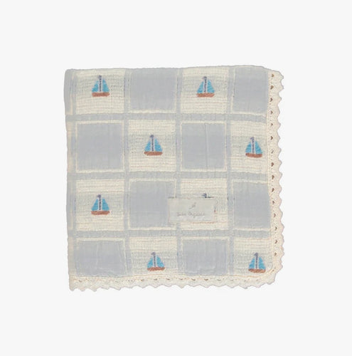Bebe Organic Sailor Special Patchwork Blanket - Atlantic Boat