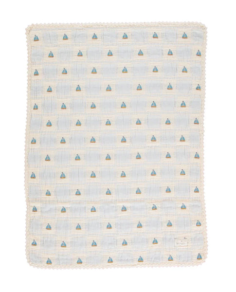 Bebe Organic Sailor Patchwork Blanket - Atlantic Boat – Moonlight