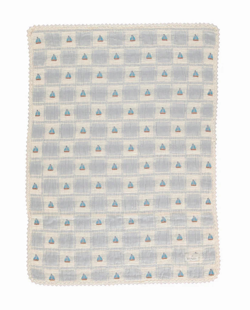 Bebe Organic Sailor Special Patchwork Blanket - Atlantic Boat