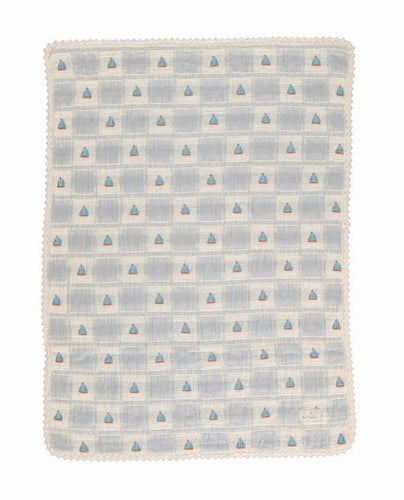 Bebe Organic Sailor Special Patchwork Blanket - Atlantic Boat