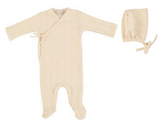 Bebe Organic Bebe Wrap Footie and Bonnet- Natural