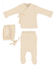 Load image into Gallery viewer, Bebe Organic Bebe Wrap 2 Piece Set with Bonnet- Natural