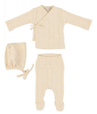 Bebe Organic Bebe Wrap 2 Piece Set with Bonnet- Natural