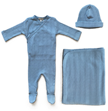 Load image into Gallery viewer, Bebe Organic Bebe Wrap 3PC Set - Sky Blue