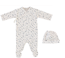 Load image into Gallery viewer, Bebe Organic Morgan Wrap Footie and Bonnet