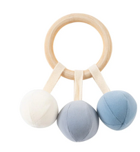 Load image into Gallery viewer, Kipp Velvet Rattle Toy- Blue