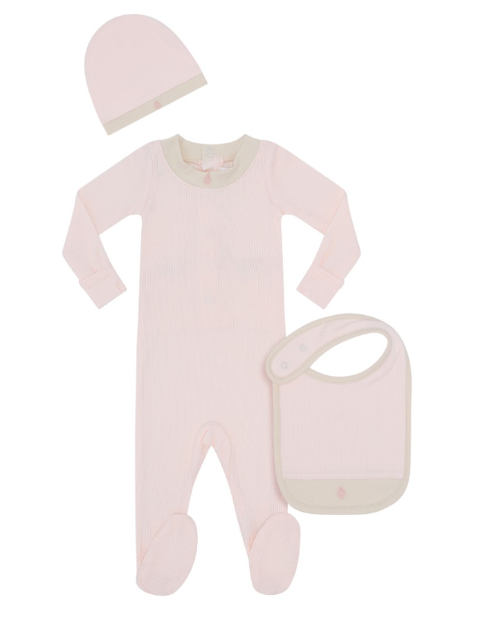 Little Parni Baby Logo Footie Set K459 - Pink (STUNNING COLOR,PIC NOT ACCURATE)