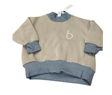 Load image into Gallery viewer, Booso Warm Sweatshirt - Beige Stripes