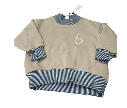 Booso Warm Sweatshirt - Beige Stripes