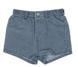 Lil Legs Checked Shorts -Denim