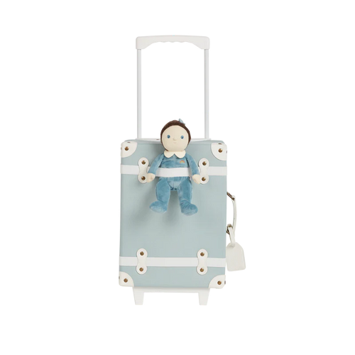 Olliella See-ya Suitcase - Steel Blue
