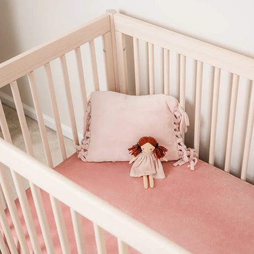 Swaddle Bee Crib Sheet - Dusty Pink