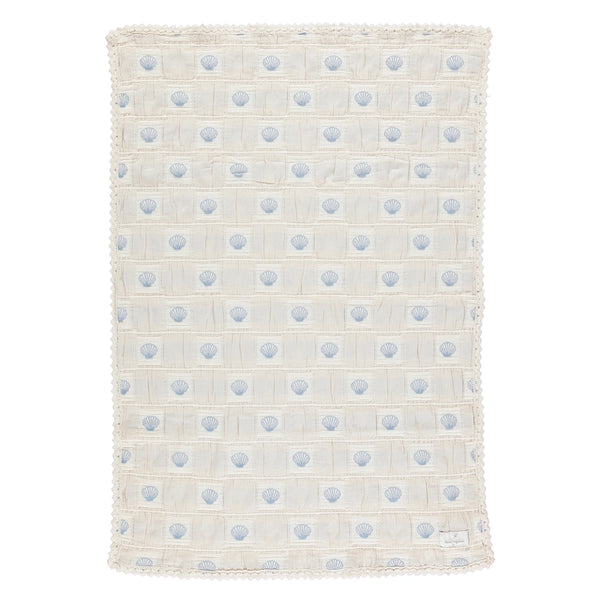 Bebe Organic Shell Blanket - Blue Shell Patchwork – Moonlight