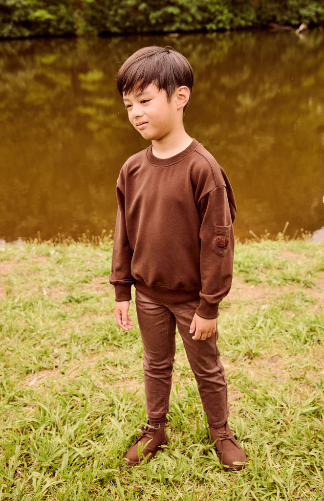 Little Parni Boys Sweatshirt (K709) - Brown